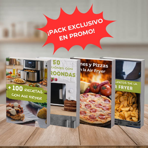 Pack dominá tu Air Fryer: Cociná más de 250 Recetas si ensuciar tanto